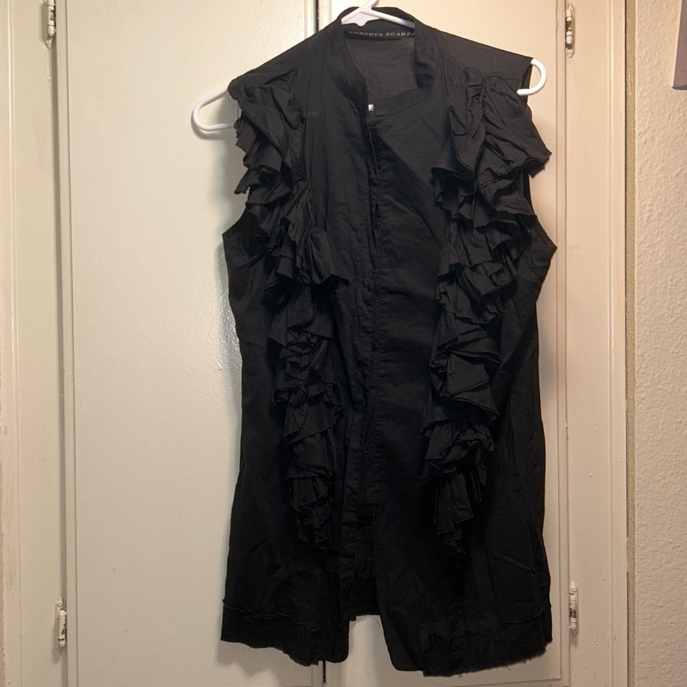 Roberta Scarpa ruffled blouse size European L US M worn once